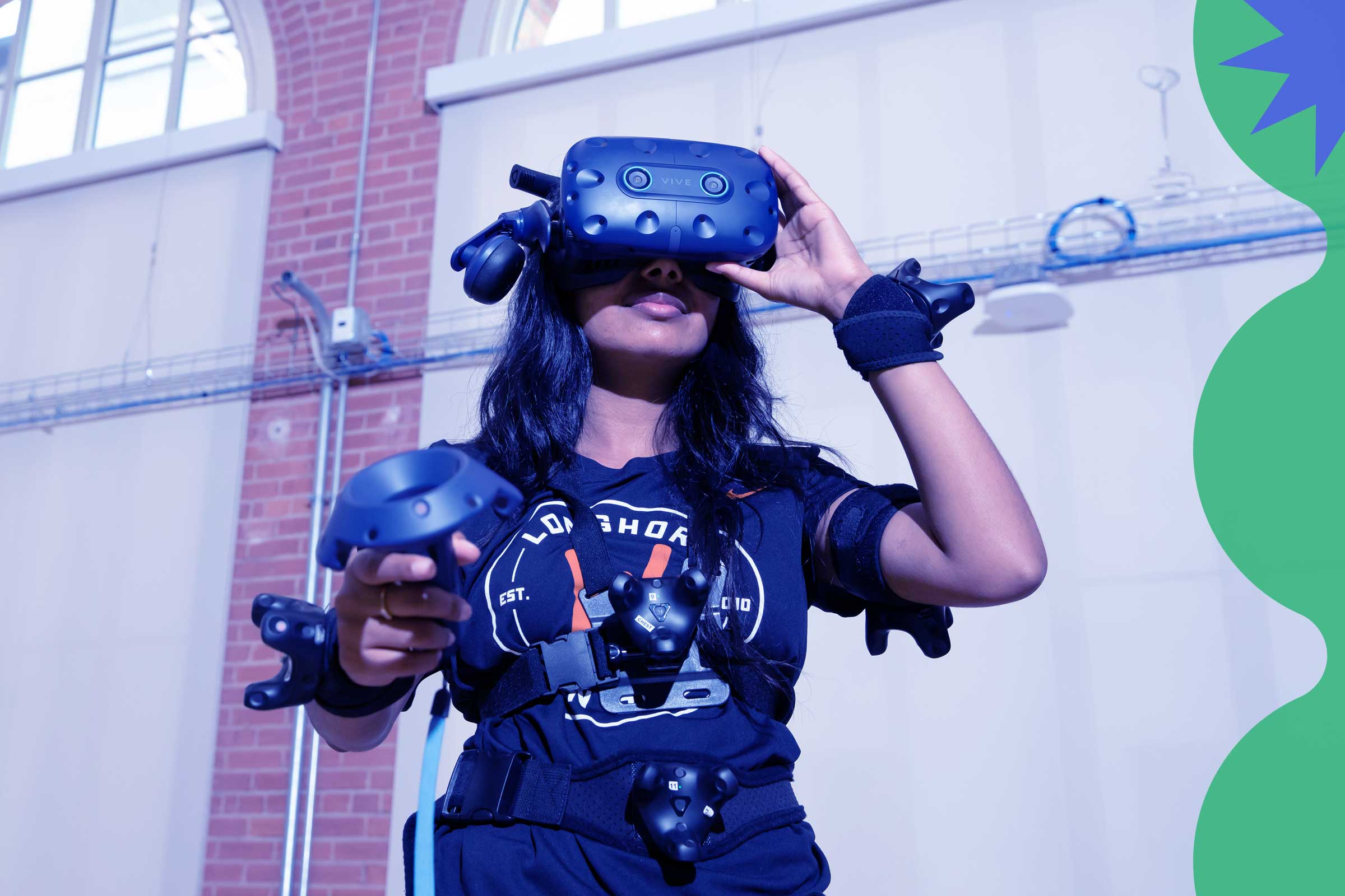 student using a vr set
