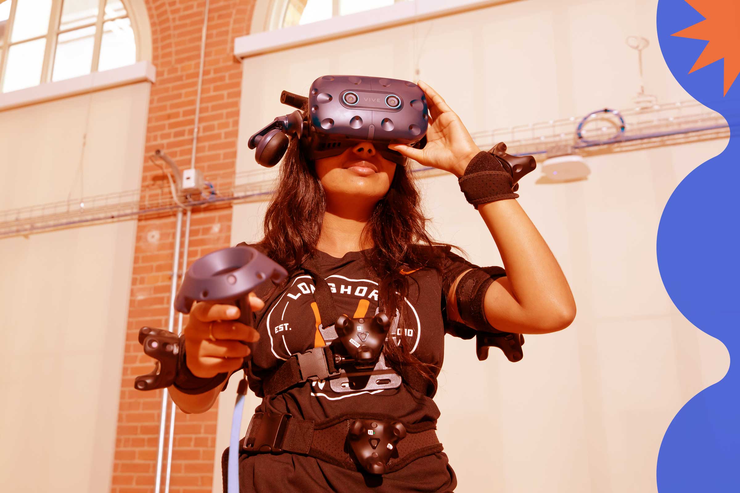 student using a vr set