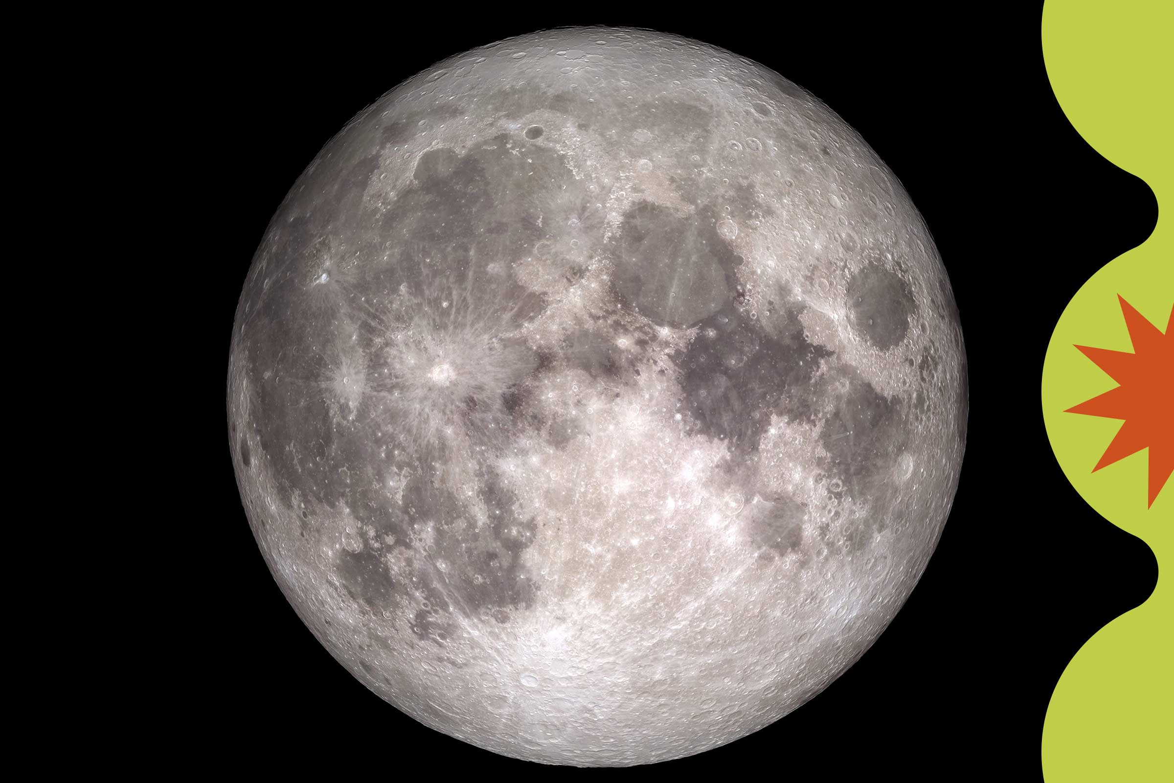 Close up of the moon's surface